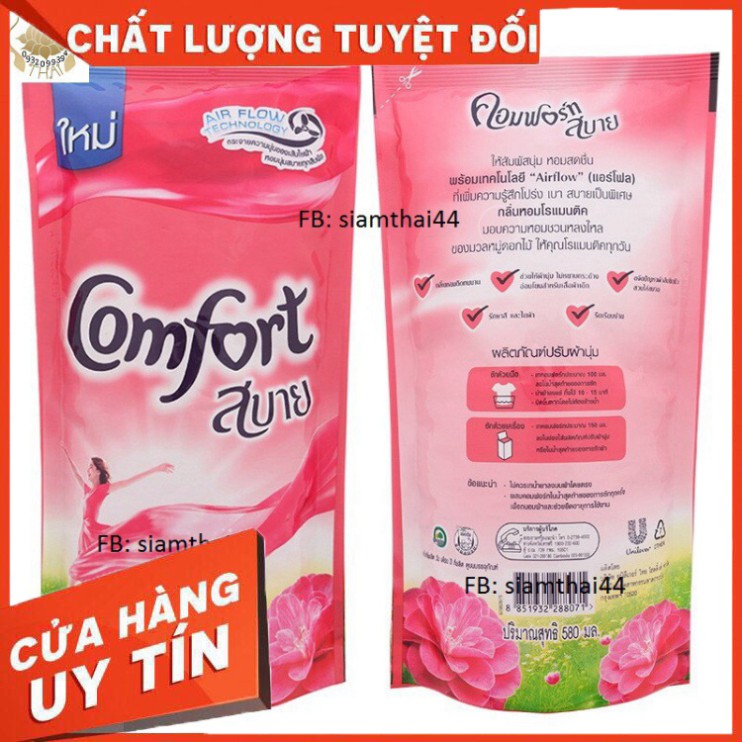 Nước Xả Vải Comfort Fabric Softener 580ml Thái Lan - Công Thức Siêu Mềm Mới