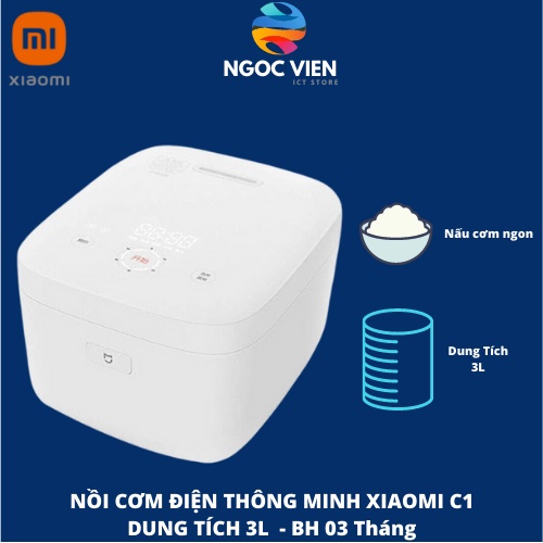 [Mã 154ELSALE2 giảm 7% đơn 300K] [Hỏa Tốc - HCM] Nồi Cơm Điện Xiaomi Thông Minh 3L RICE COOKER - Ngoc Vien Store