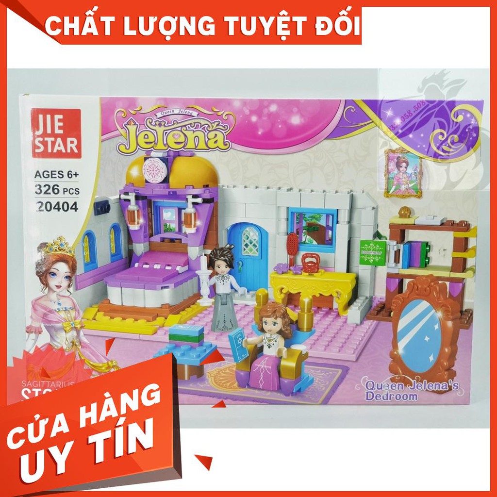 Lego Jie Star 20404 Lắp Ráp Phòng Ngủ Của Nữ Hoàng ( 326 Mảnh ) [Luôn Có Sẵn]