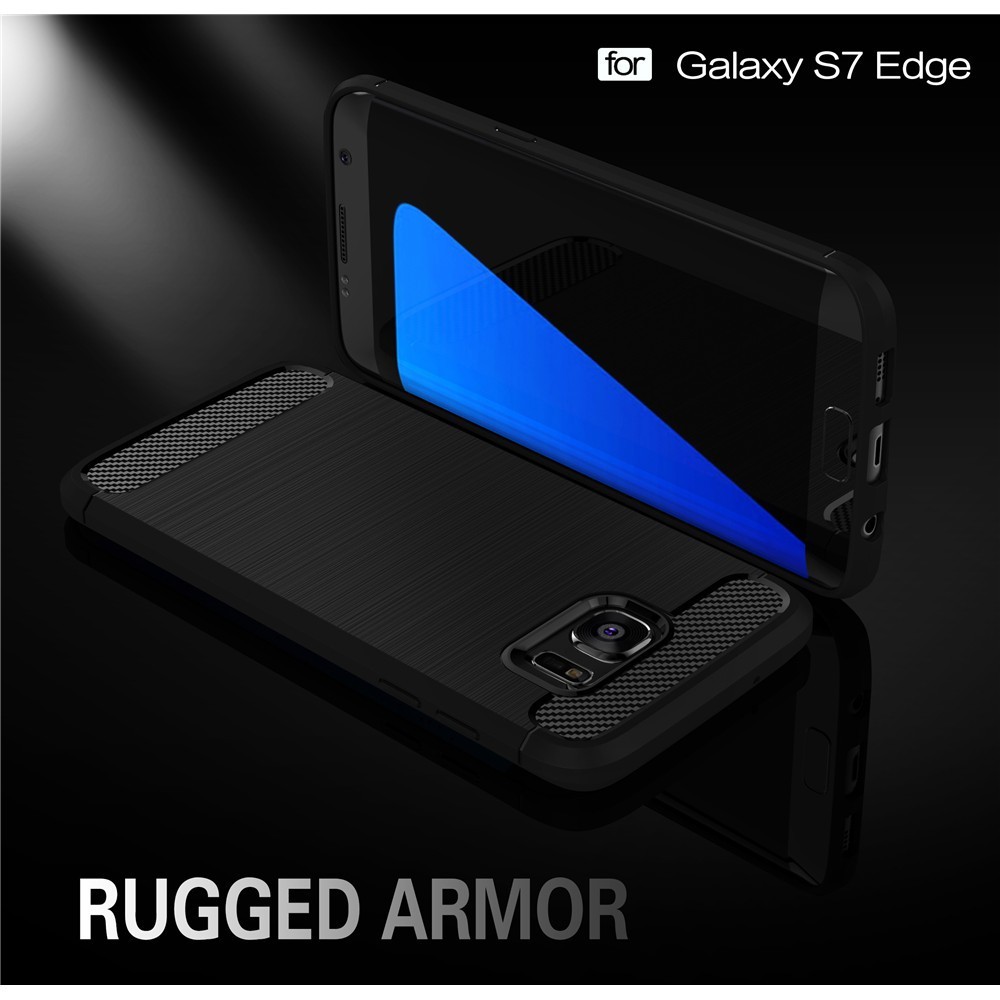 Ốp Lưng Tpu Sợi Carbon Siêu Mỏng Chống Sốc Cho Samsung Galaxy S7 Edge