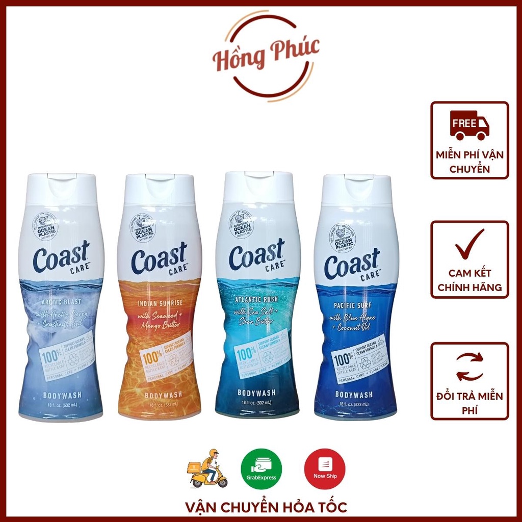 Sữa tắm nữ Coast Care 532ml nhâp khẩu Mỹ