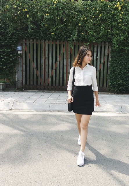 [Mã FAGREAT55 giảm tới 50K đơn 250K] Chân váy chữ A lệch vạt - made by Bazzi | BigBuy360 - bigbuy360.vn