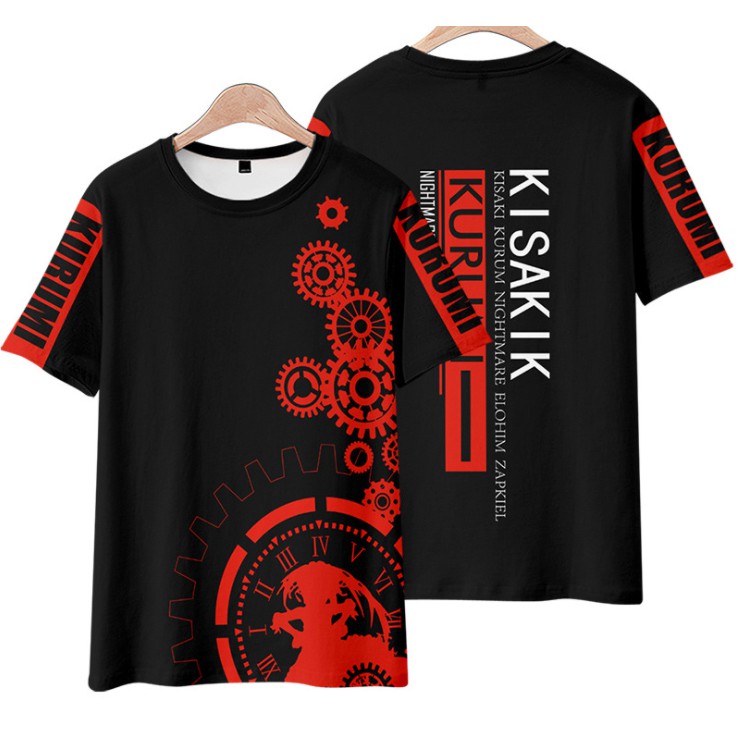 Áo Thun Tay Ngắn Dáng Rộng In Họa Tiết DATE A LIVE Tokisaki Kurumi 3D Phong Cách Nhật Bản Thời Trang Cho Nam Và Nữ