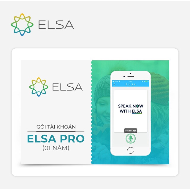 Gói tài khoản khóa học tại App ELSA pro 1 năm trị giá 989.000 VNĐ