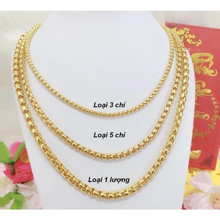 dây chuyền mạ vàng nam nữ đều đeo được sáng bóng siêu sang