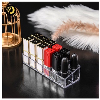 LOẠI DÀY Khay Đựng Son Giá Rẻ 12 Ô Trong Suốt Cao Cấp Mica Dày