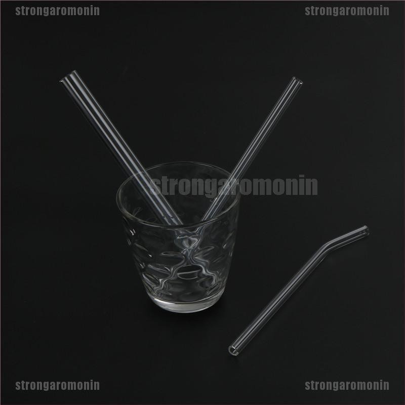 Set 3 ống hút uống nước chất liệu thủy tinh trong suốt có cọ làm sạch tiện dụng