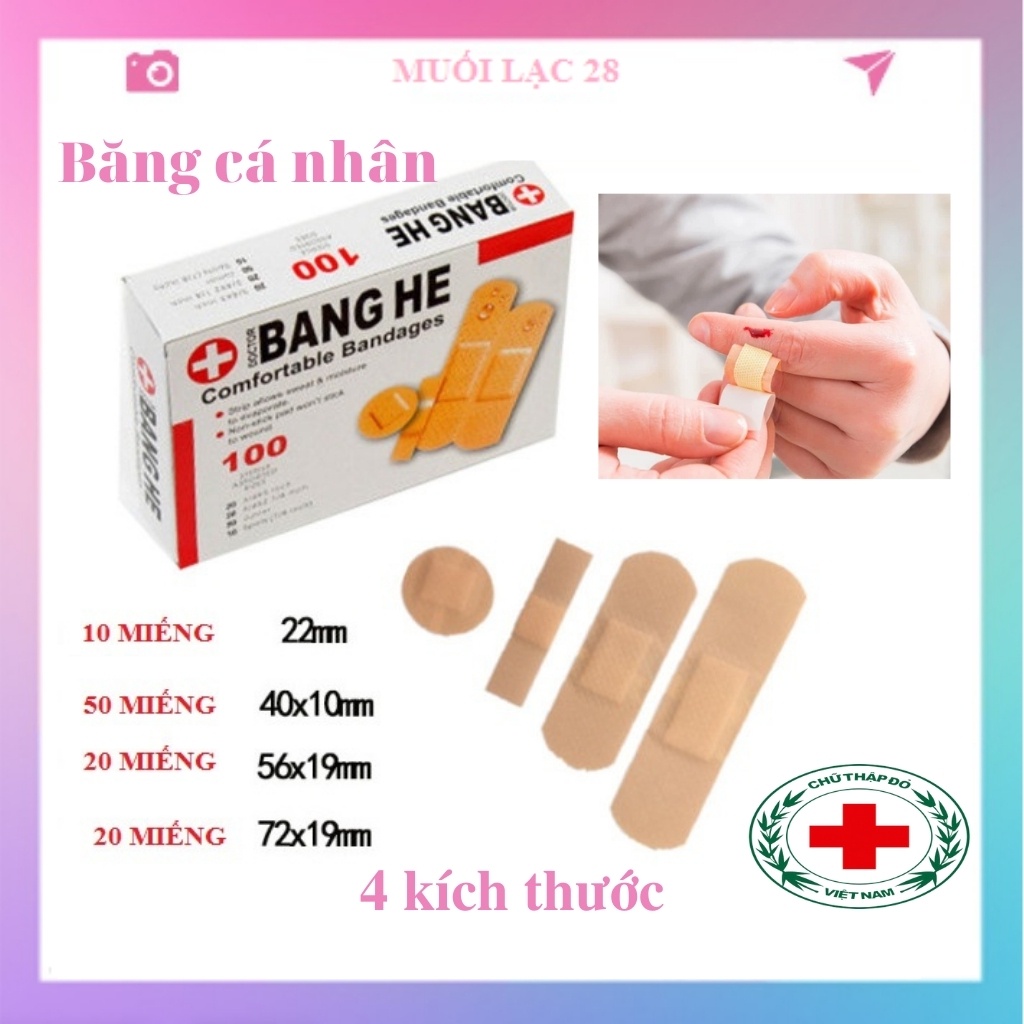 Băng keo cá nhân urgo băng vết thương nhỏ, mụn trứng cá hộp 100 miếng MUL09