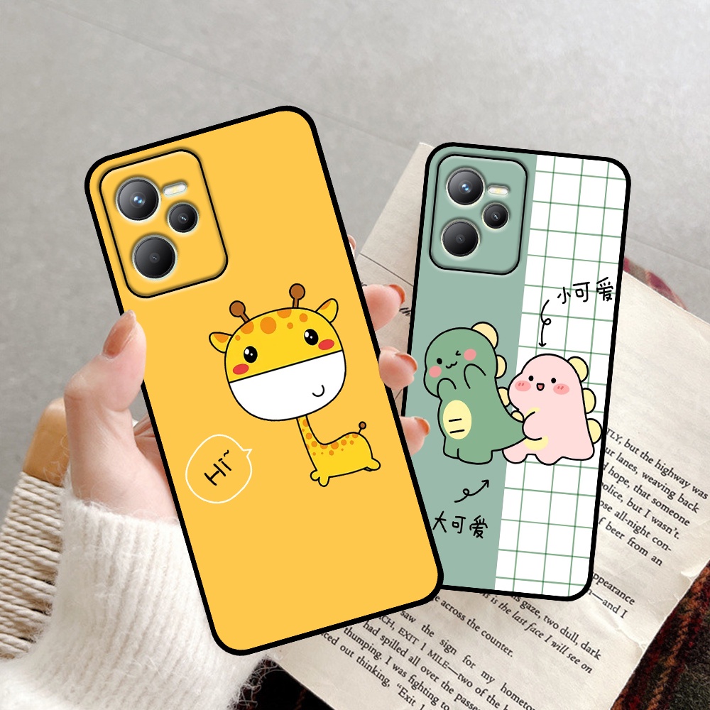 Ốp Realme C35 / Narzo 50A Prime in hình quả bơ, hươu, khủng long siêu dễ thương