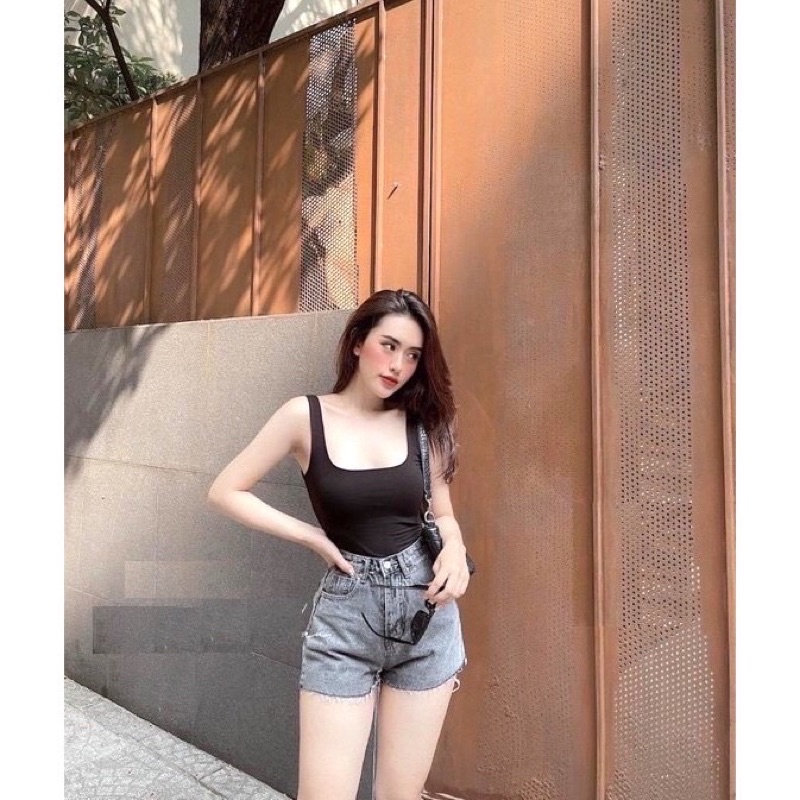 Áo croptop sát  nách chất bozip TC a4