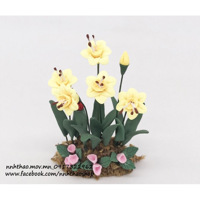 Miniature_Bụi hoa lan trang trí (1:12 1:6)