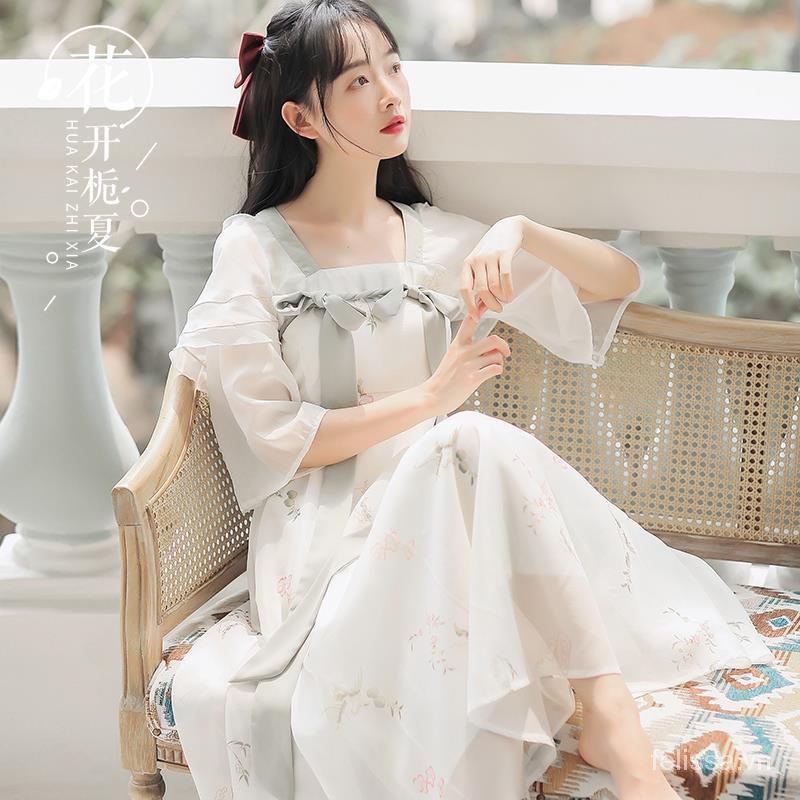 Đầm hán phục cách tân dáng dài phong cách Trung Hoa cho nữ
