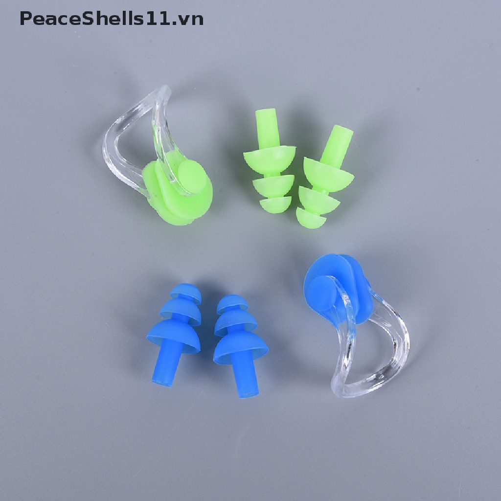 Bộ nút bịt tai/mũi bằng silicon mềm chống nước khi bơi
