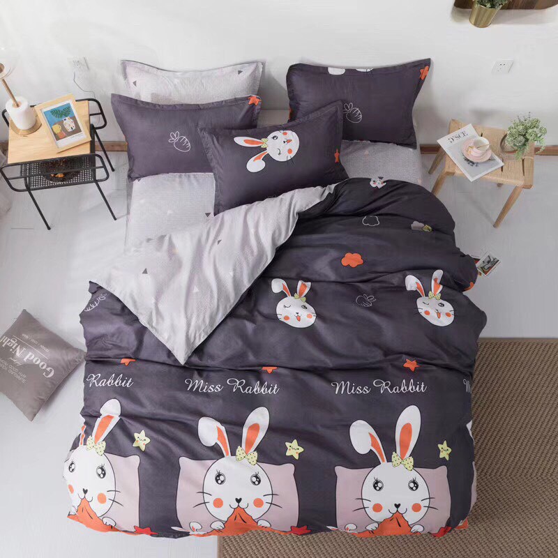 Bộ chăn ga gối sét hè Cotton Poly M2T Bedding nhập khẩu Hàn Quốc - Xả kho miễn phí bo chun drap ga giường