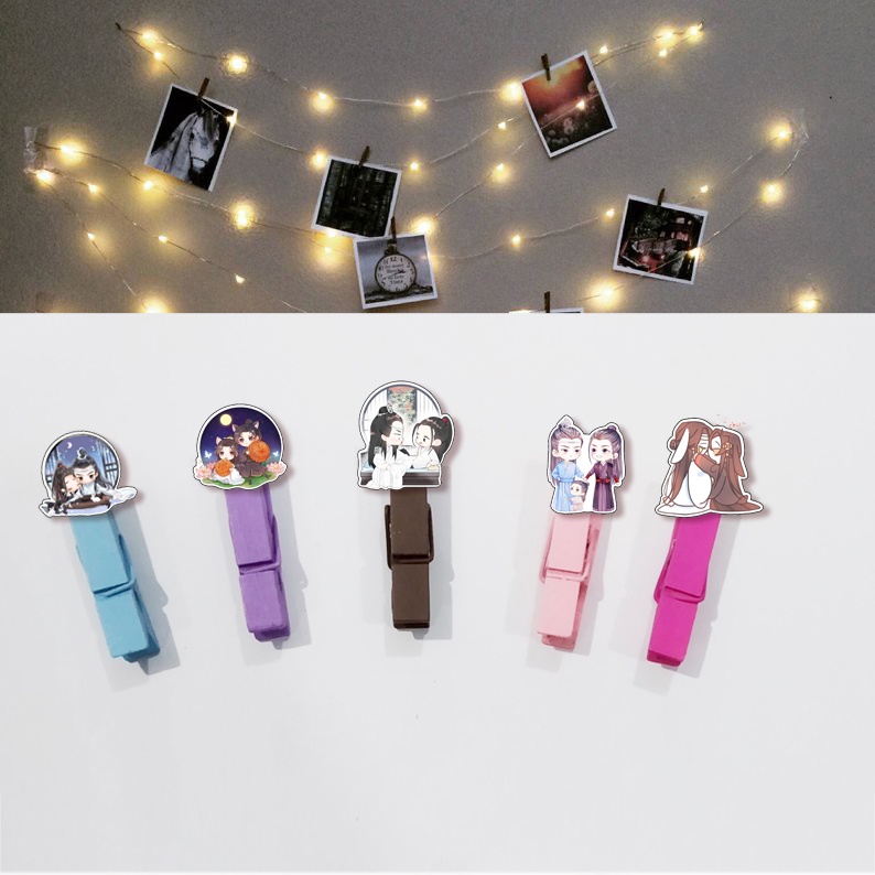 Kẹp ảnh trần tình lệnh KAG36 combo 5 kẹp kèm dây treo 1m5 tiêu chiến vương nhất bác