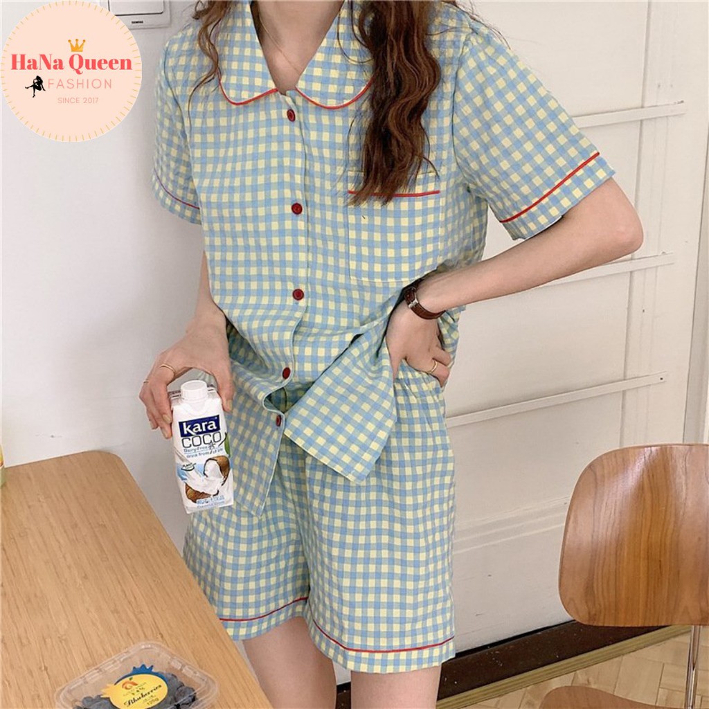 Set 3 món váy ngủ, bộ đồ pijama cộc, bộ đồ pijama dài cực kỳ dễ thương phong cách tiểu thư