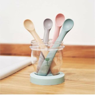Thìa silicone gấu Poled nội địa Hàn
