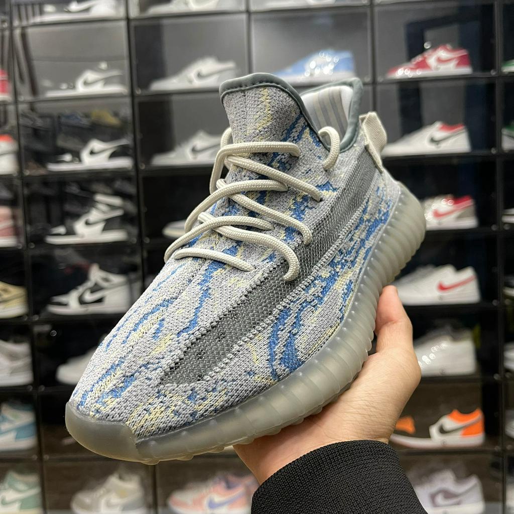 Giày Yz350 MX Frost Blue, Yz 350 Xám Xanh Hàng Cao Cấp Đế Nén Hạt Chuẩn - Than.Shoes