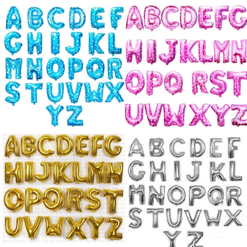 Bộ set bóng chữ happy anniversary các màu 16&quot; inch