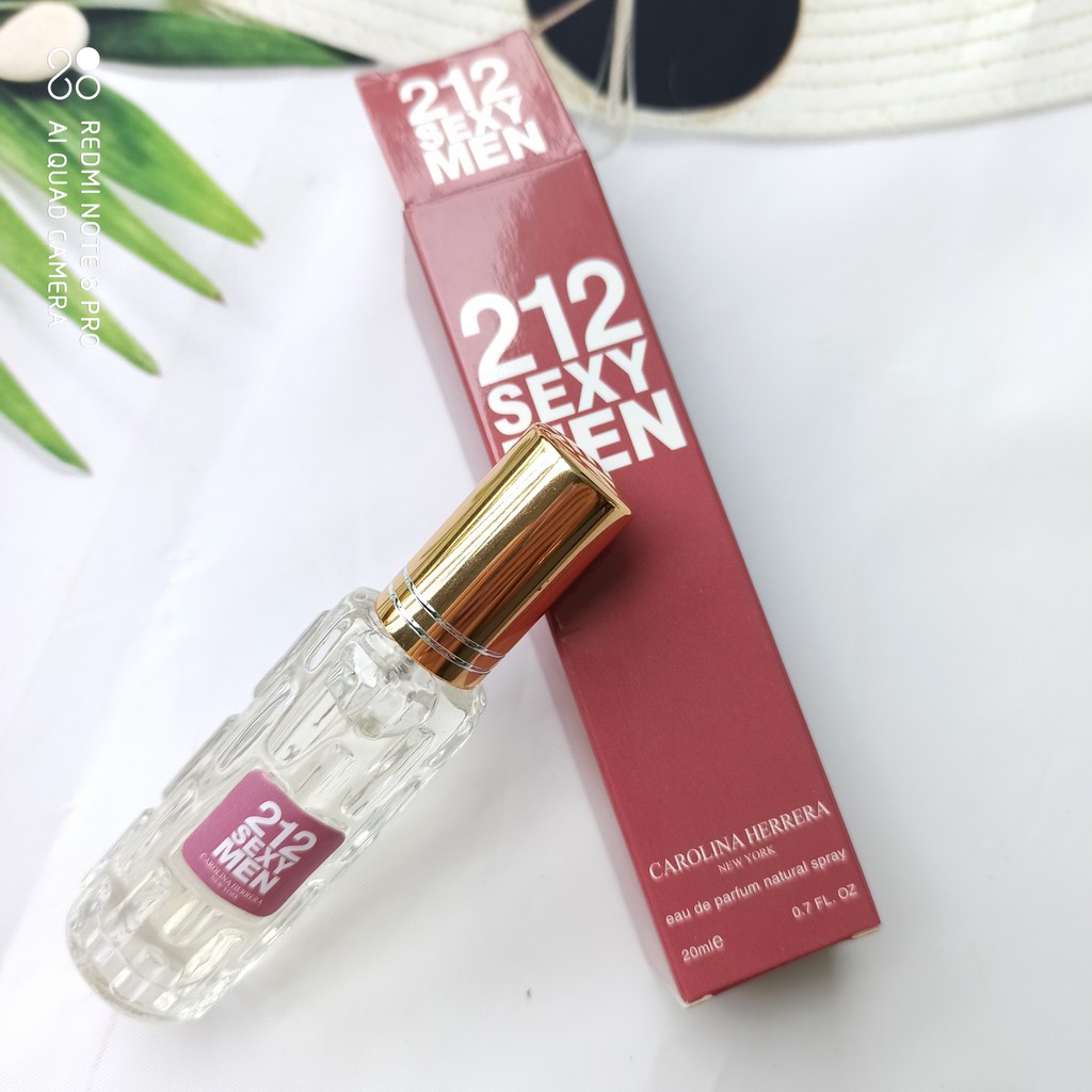 Nước hoa mini 212 Sexy Men nam 20ml dạng xịt- mẫu 4d-Mùi 212 Sexy Men