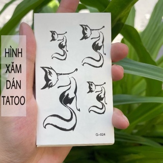 [Đọc kỹ mô tả] Hình dán tạm thời hồ ly g24. Tatoo dán tạm thời size <10x6cm