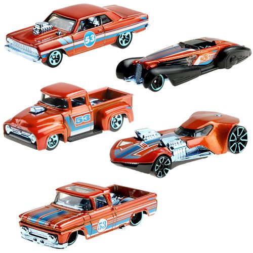 Xe mô hình tỉ lệ 1:64 Hot Wheels 2020 BLUE &amp; ORANGE Satin ( bộ 5 xe )