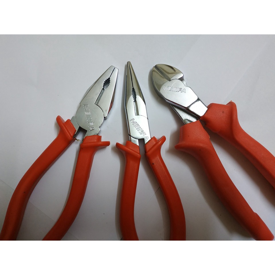 Combo Bộ Kìm Cắt Kìm Điện Kìm Nhọn Meinfa Chống Rỉ Cao Cấp Lưỡi Bén Độ Cứng Cao | Mezoha
