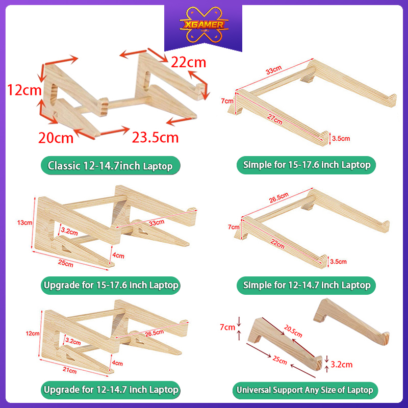 Giá Đỡ Laptop Làm Từ Gỗ 12-17.6inch Sử Dụng Tiện Lợi | BigBuy360 - bigbuy360.vn