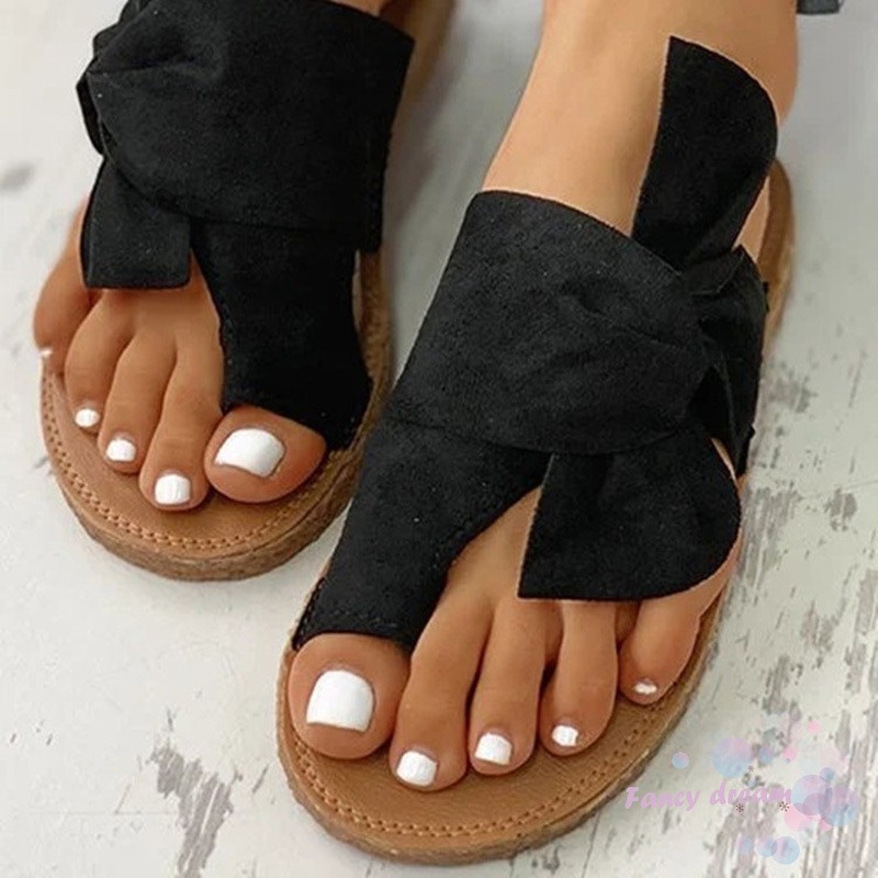 Dép Sandal Xỏ Ngón Đính Nơ Thời Trang Nữ Tính