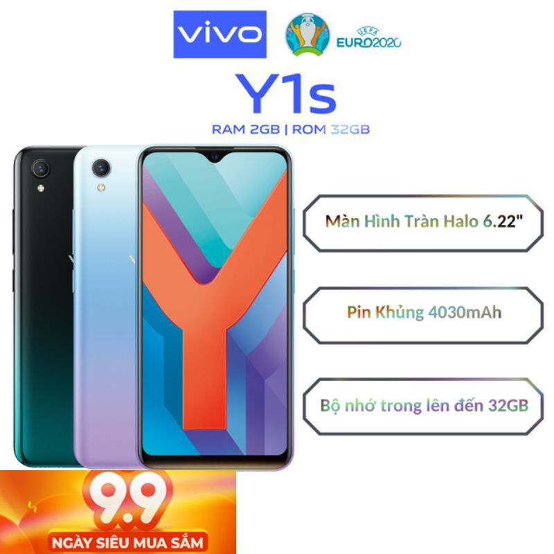 [Siêu Rẻ]Điện thoại Vivo Y1s 2GB + 32GB - Hàng chính hãng