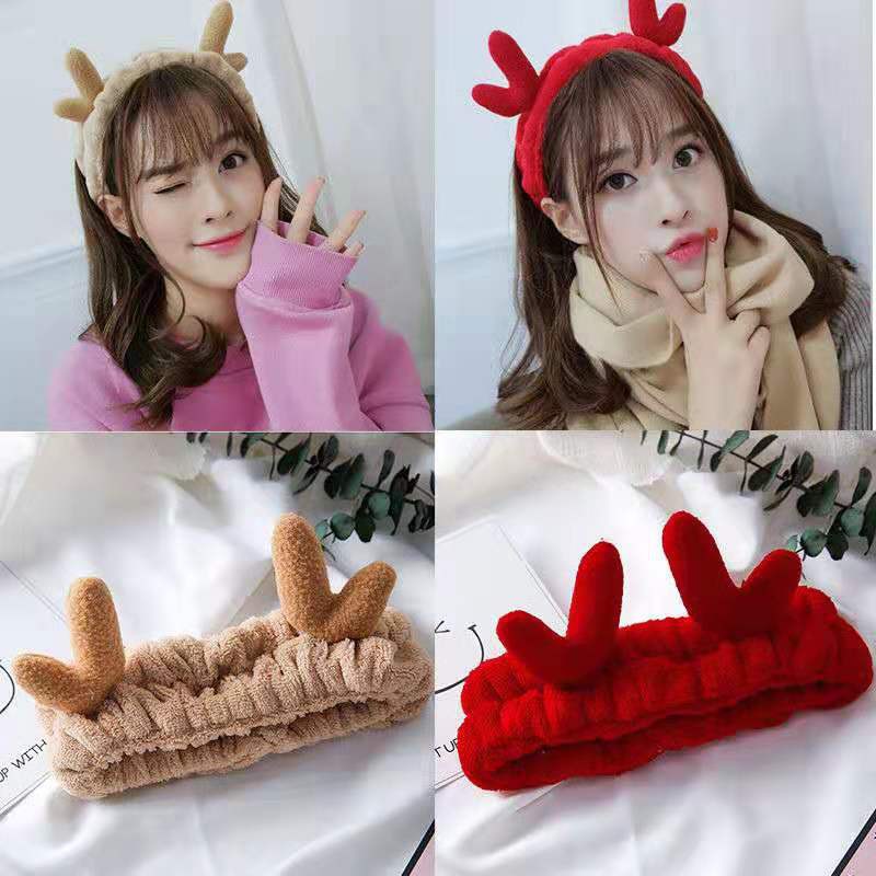 Băng Đô Cài Tóc Hình Sừng Tuần Lộc Đáng Yêu Cho Nữ