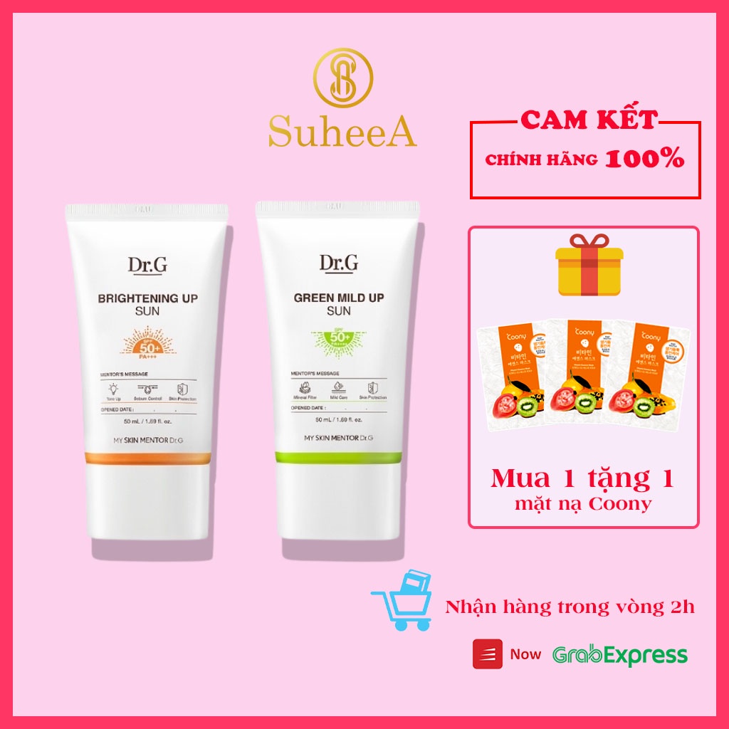 Kem chống nắng Dr.G BRIGHTENING UP Sun Hàn Quốc cho da nhạy cảm 50ml