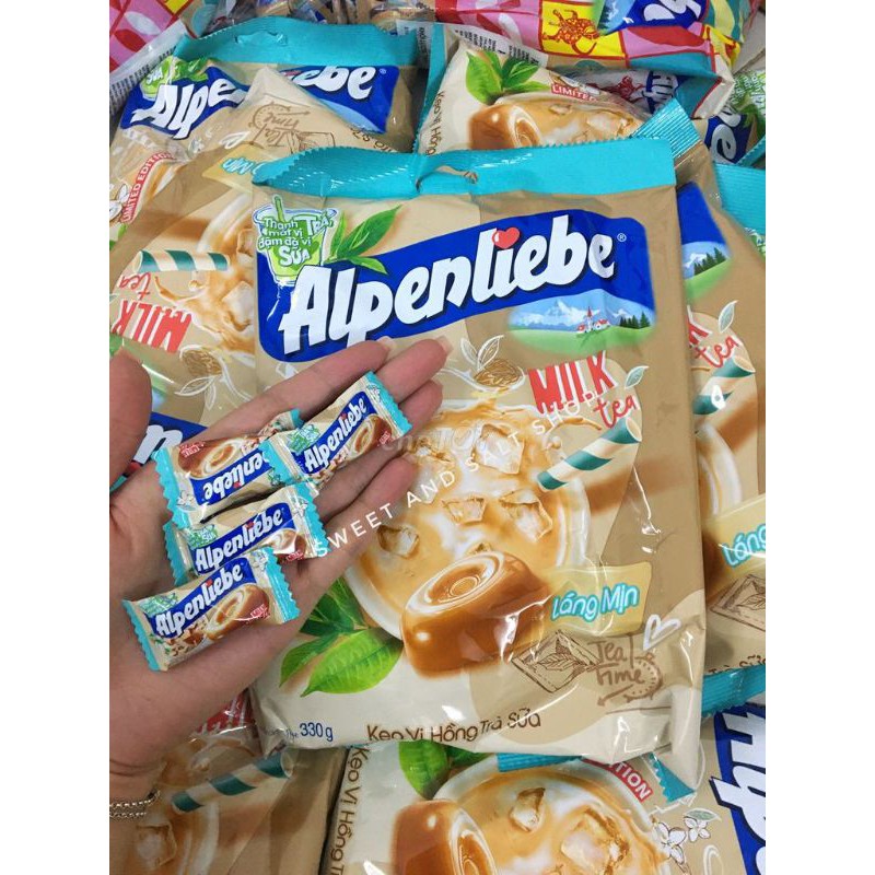 Kẹo Alpenliebe Hồng Trà Sữa Thơm Ngon Ngất Ngây Gói Lớn 329gr