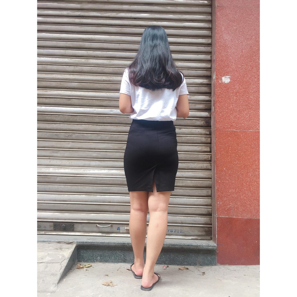 [Mã FASHIONT4WA2 giảm 10K đơn 50K] Chân Váy Bút Chì Xẻ Sau - CHÂN VÁY CÔNG SỞ (ảnh thật) | BigBuy360 - bigbuy360.vn