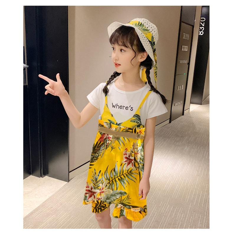 Đầm yếm lanh cho bé gái size từ 15-26kg