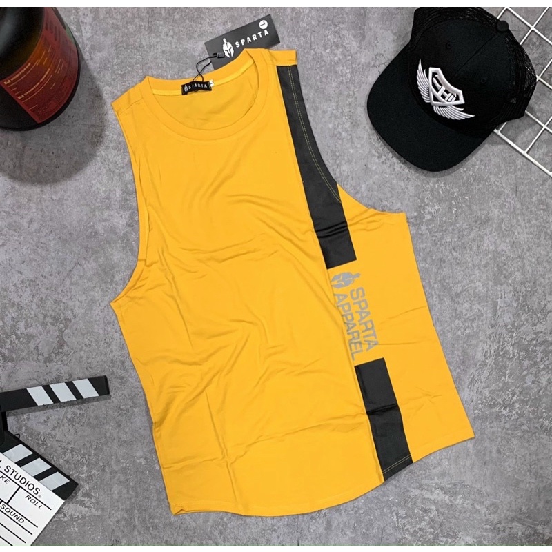 [sale sốc] Áo tank top gym nam SPARTA ,áo sát nách nam cotton 100% cực chất