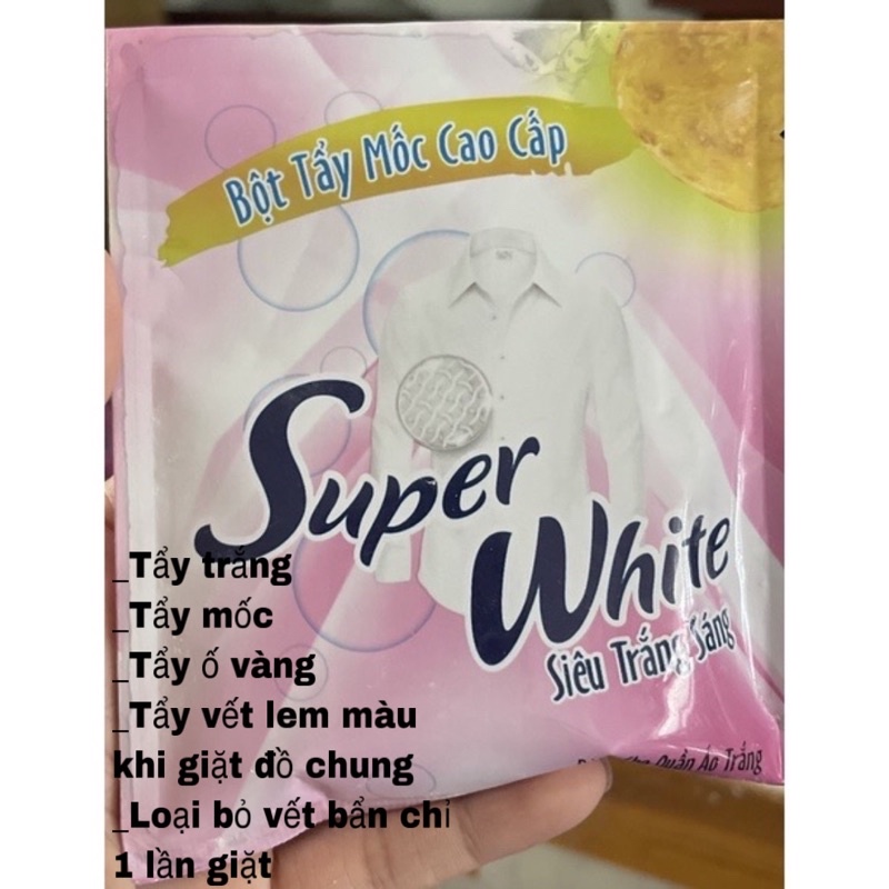 Tẩy trắng quần áo Super White , tẩy mốc quần áo màu quần áo trắng Hiệu quả tức thì