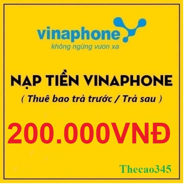 Thẻ cào Vinaphone 200k rẻ vô địch