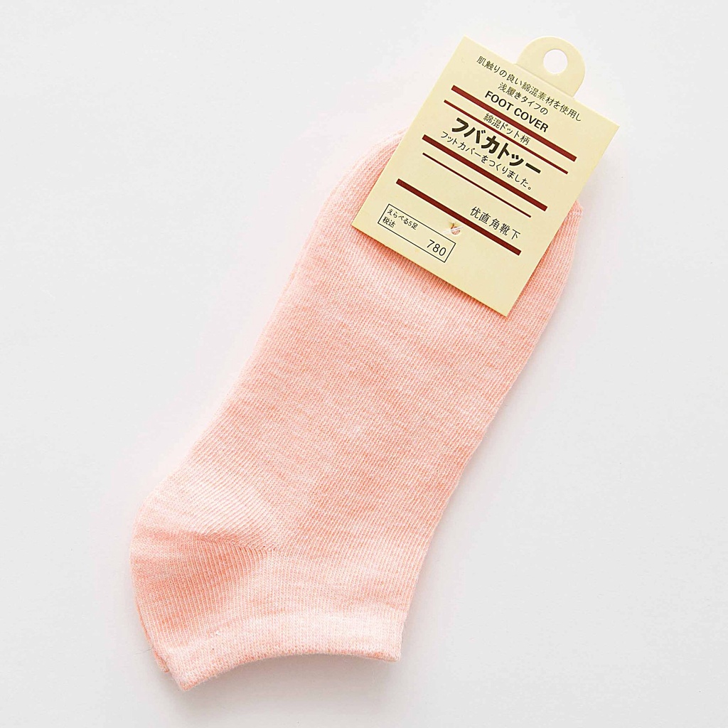 Tất Muji Nhật thấp cổ nhiều màu
