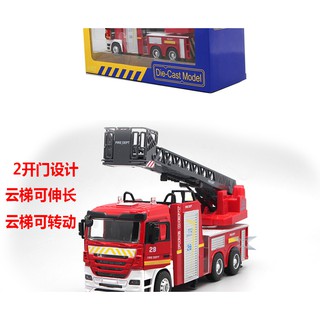 [Full Box] Mô hình xe cứu hỏa 23cm 1:32 UNK