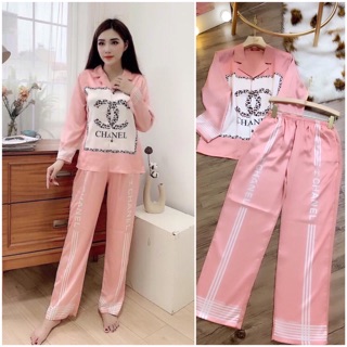 Bộ pijama dài tay 4D lụa satin cao cấp
