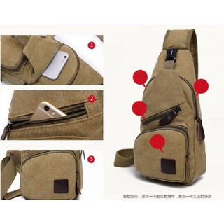 Túi đeo chéo vải bố Canvas