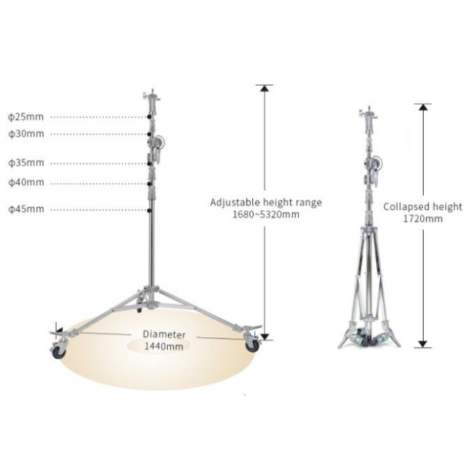 Jinbei M6 2in1 Steel Boom Chân đèn chuyên nghiệp