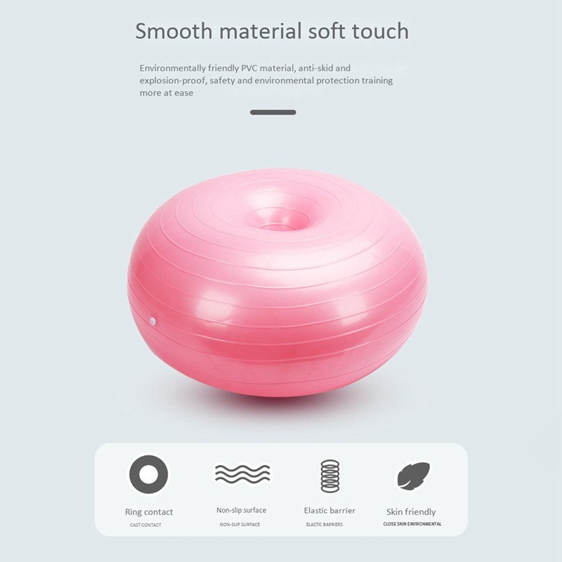 Donut Ball for Yoga,Pilates and Balance Training in Gym,Office,Purple