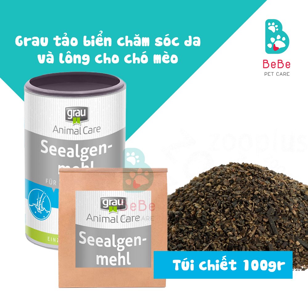 Bột Rong Biển GRAU Seealgen-Meh - Dưỡng &amp; Làm Đẹp Lông Cho Chó Mèo