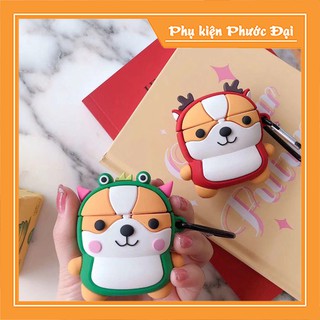 Vỏ bao đựng tại nghe không đay chó shiba - Case 1/2 chó shiba chống va đập 1019CASBD