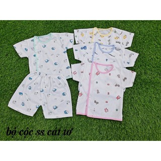 Combo 5,10 bộ cộc tay sơ sinh cho bé