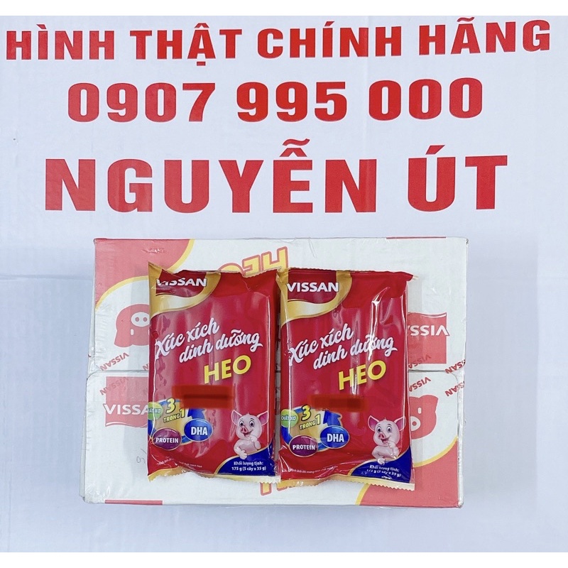 xúc xích heo Vissan 175g x 1 thùng 20 gói