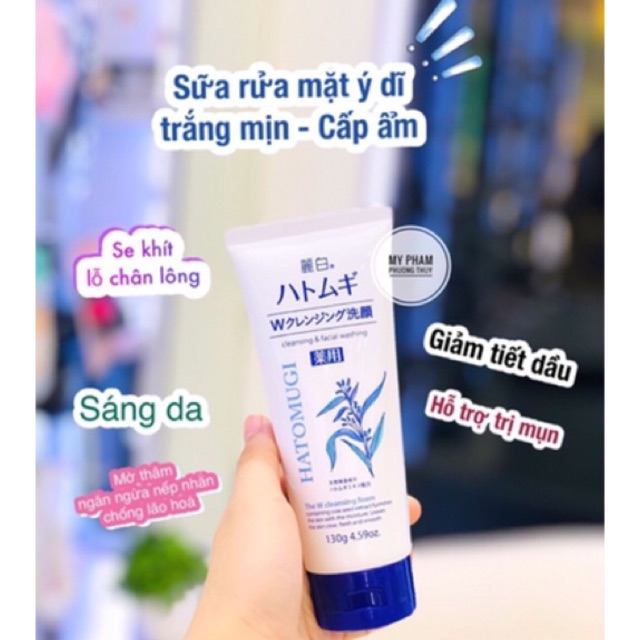 Sữa Rửa Mặt Chiết Xuất Ý Dĩ Hatomugi Naturie 130g Nhật