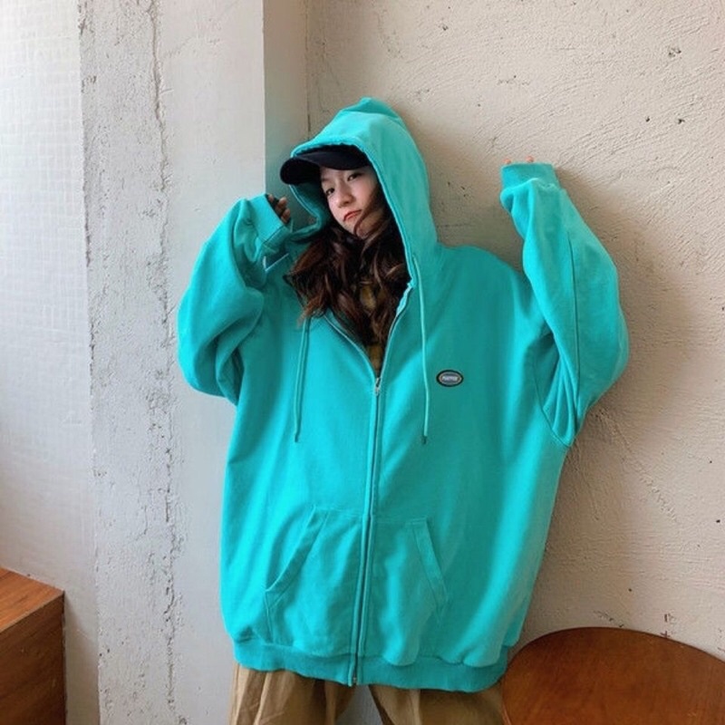 Order - Áo khoác có mũ màu xanh mint